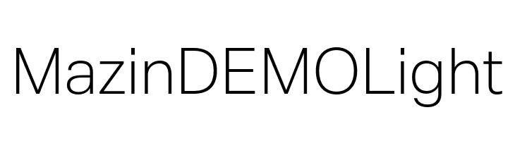 Mazin DEMO Light  Free Fonts Download