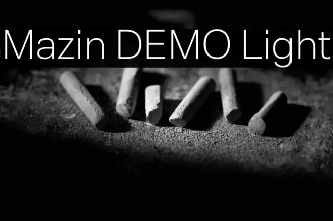 Mazin DEMO Light Font examples