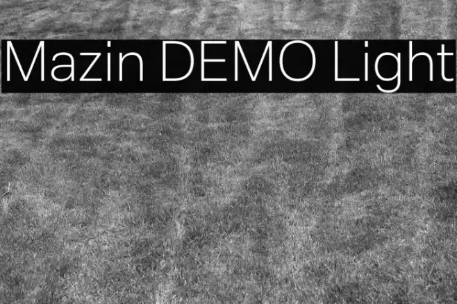 Mazin DEMO Light Font examples