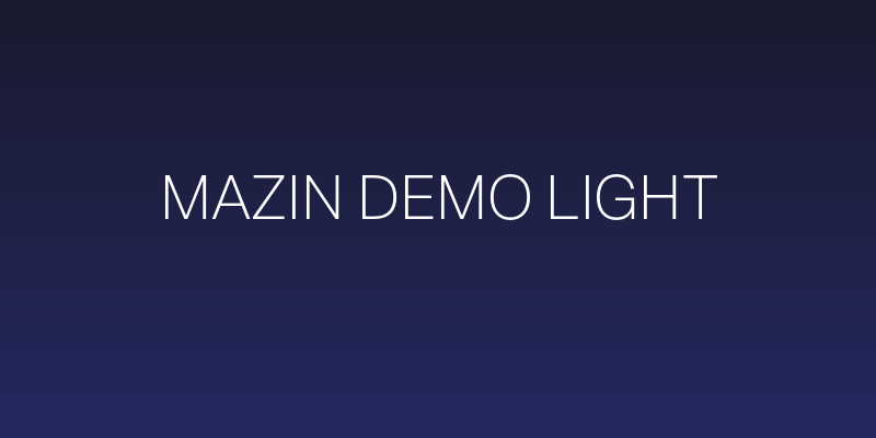 Mazin DEMO Light Social Header
