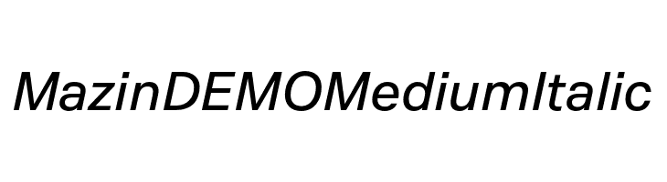 Mazin DEMO Medium Italic  Fuentes Gratis Descargar