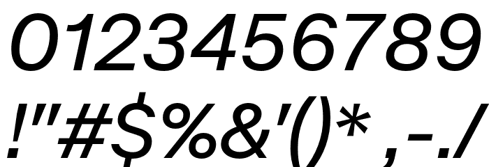 Mazin DEMO Medium Italic Font OTHER CHARS