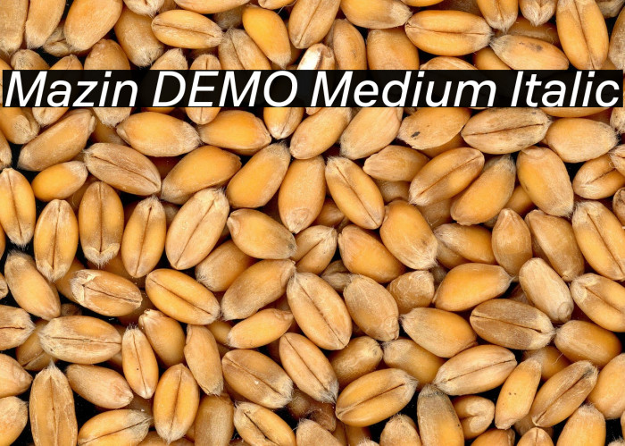 Mazin DEMO Medium Italic Example 1