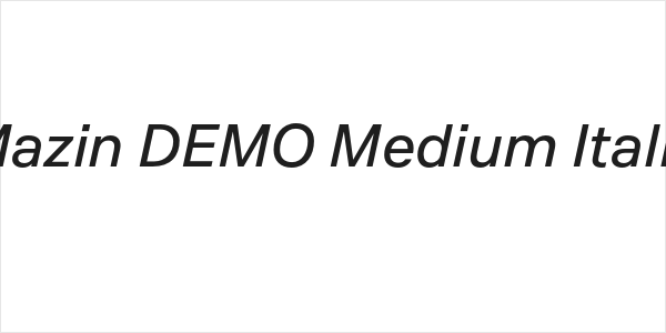 Mazin DEMO Medium Italic Logo