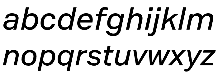 Mazin DEMO Medium Italic Font LOWERCASE