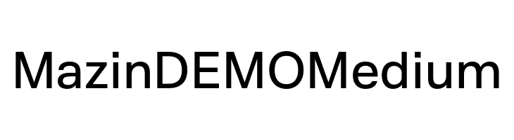Mazin DEMO Medium  免费字体下载