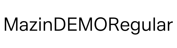 Mazin DEMO Regular  Free Fonts Download
