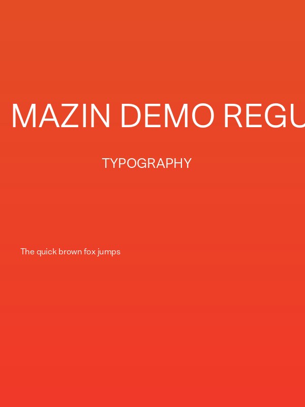 Mazin DEMO Regular Poster