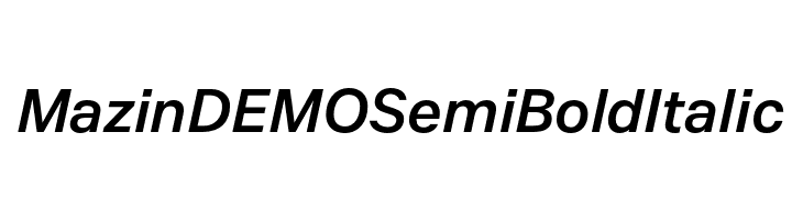 Mazin DEMO SemiBold Italic  font caratteri gratis