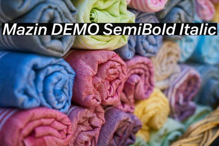 Mazin DEMO SemiBold Italic Example 2