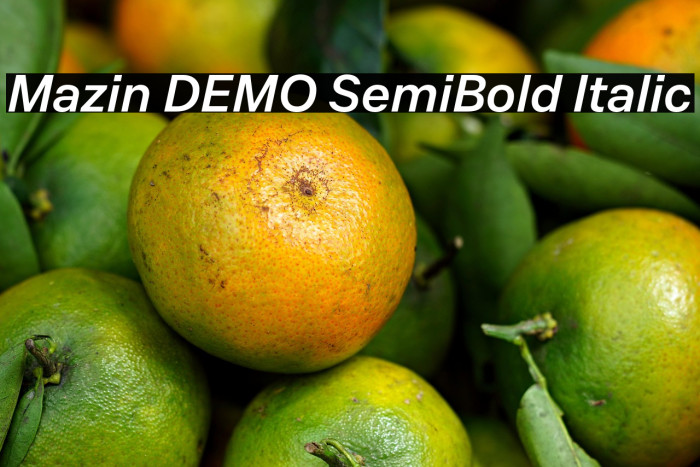 Mazin DEMO SemiBold Italic Example 3