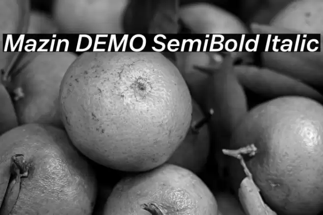 Mazin DEMO SemiBold Italic Font examples