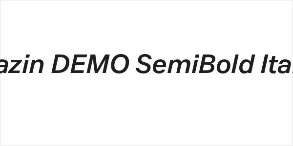 Mazin DEMO SemiBold Italic Logo