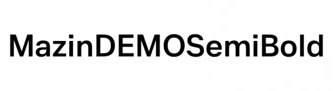 Mazin DEMO SemiBold  नि: शुल्क फ़ॉन्ट्स डाउनलोड