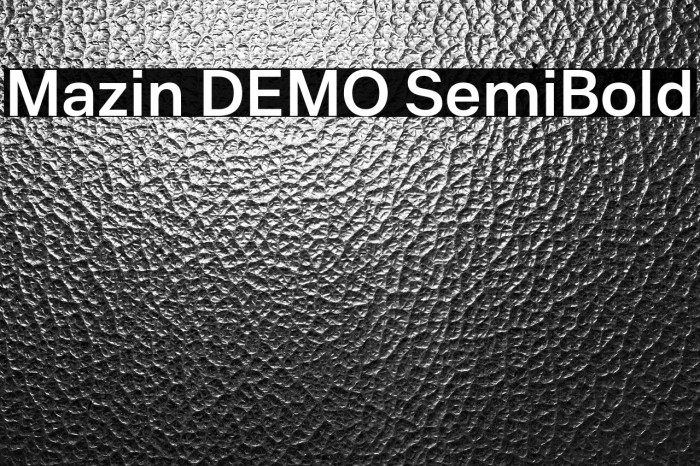 Mazin DEMO SemiBold Example 1