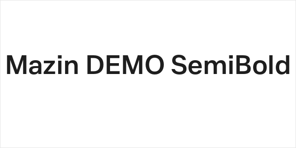 Mazin DEMO SemiBold Logo