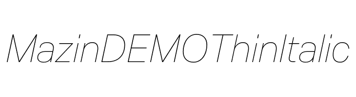 Mazin DEMO Thin Italic  Fuentes Gratis Descargar