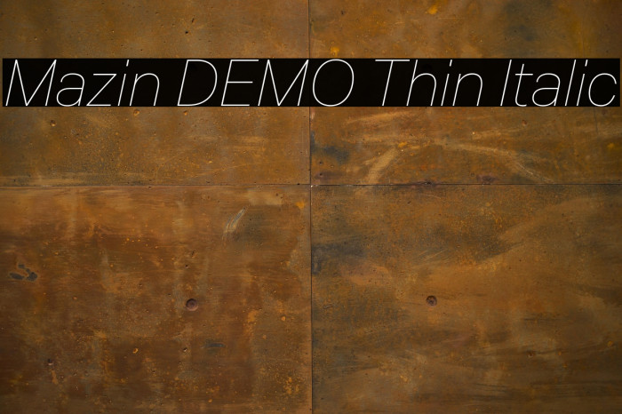 Mazin DEMO Thin Italic Example 3