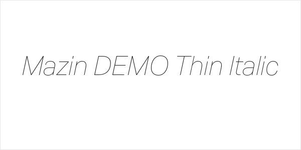 Mazin DEMO Thin Italic Logo
