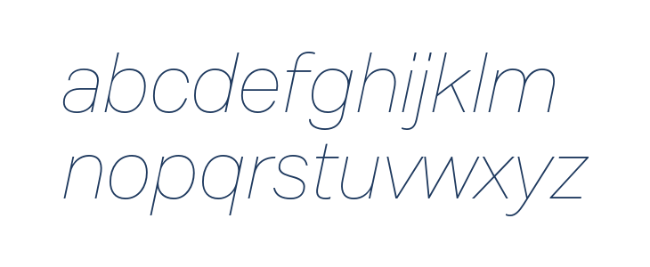 Mazin DEMO Thin Italic Lowercase
