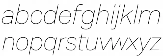 Mazin DEMO Thin Italic Font LOWERCASE