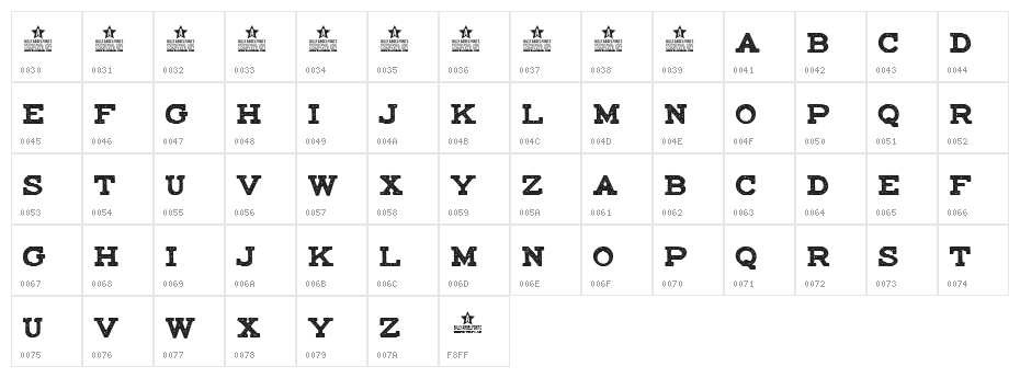 maccrap asphalt personal use Regular Character Map