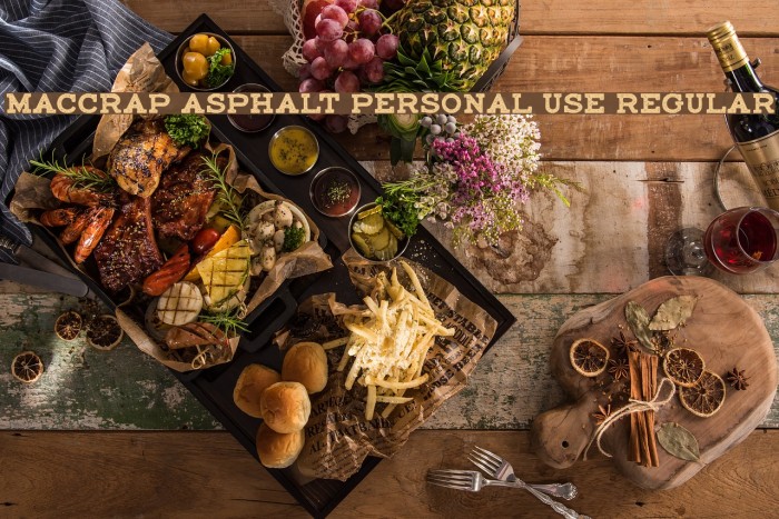 maccrap asphalt personal use Regular Font examples