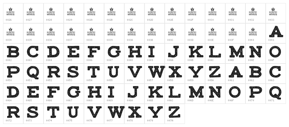 maccrapasphaltIIPERSONALUSE-Bol Character Map