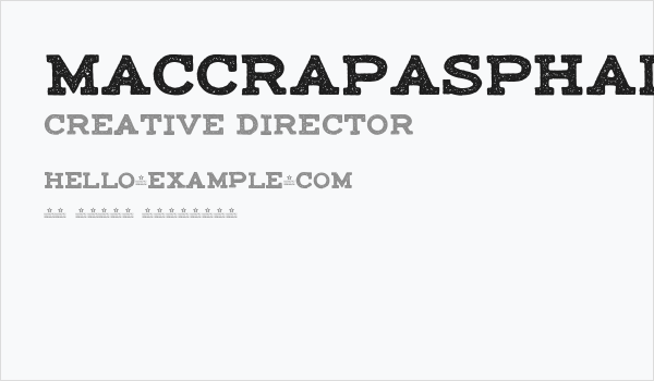 maccrapasphaltIIPERSONALUSE-Bol Business Card