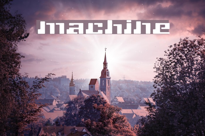 machine Font examples