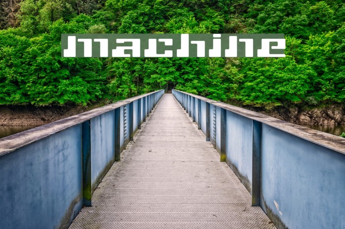 machine Font examples