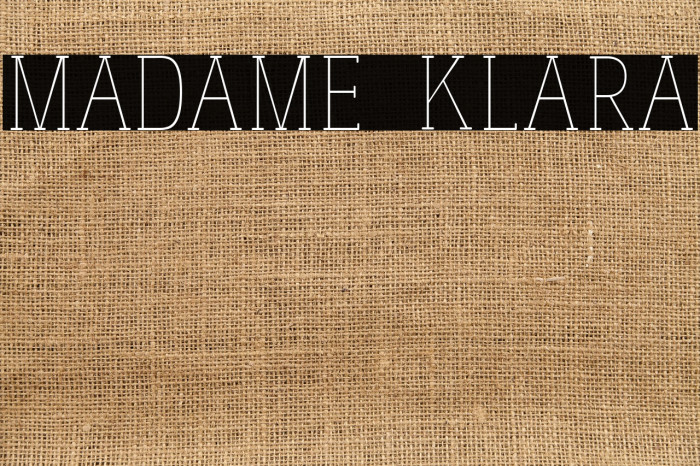 madame klara फ़ॉन्ट examples