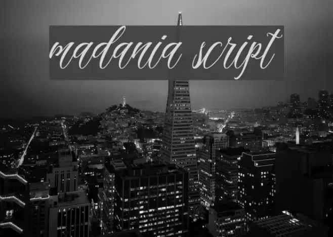madania script Font examples