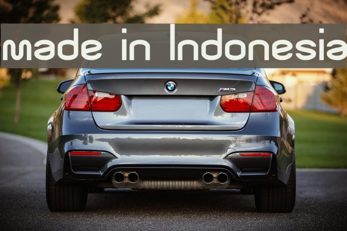made in Indonesia Font examples