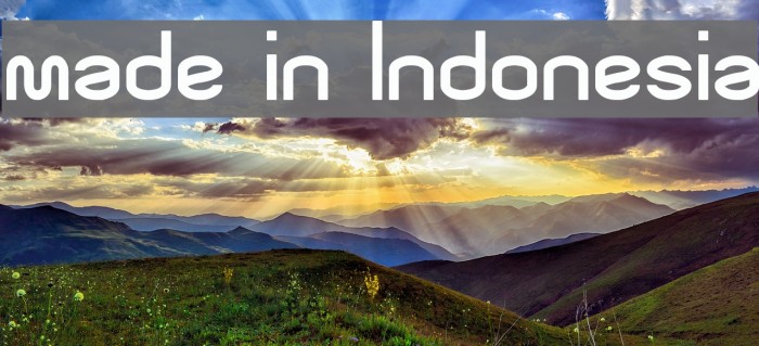 made in Indonesia Font examples