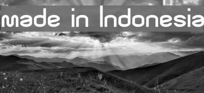 made in Indonesia Caratteri examples
