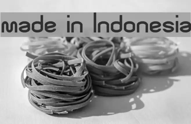 made in Indonesia Font examples