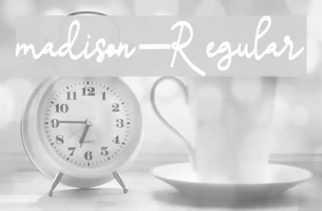 madison-Regular Font examples