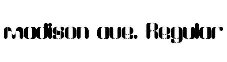 madison ave. Regular Font