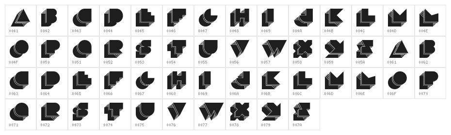 maduoETRA Character Map