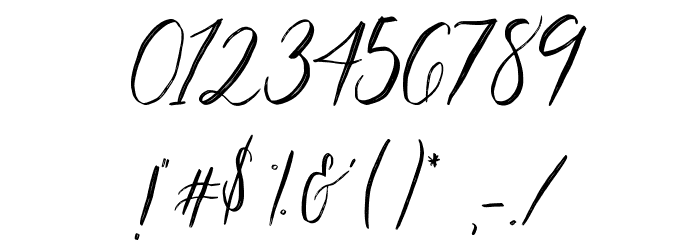 magdalena script Font OTHER CHARS