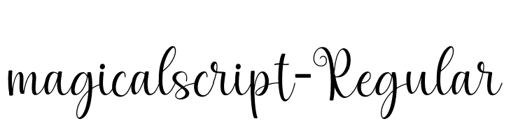 magicalscript-Regular  Frei Schriftart Herunterladen