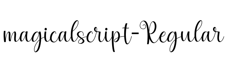 magicalscript-Regular  नि: शुल्क फ़ॉन्ट्स डाउनलोड