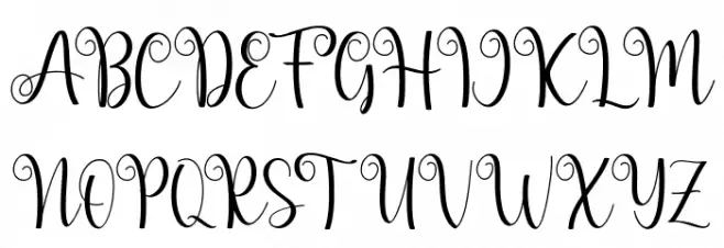magicalscript-Regular 字体 大写