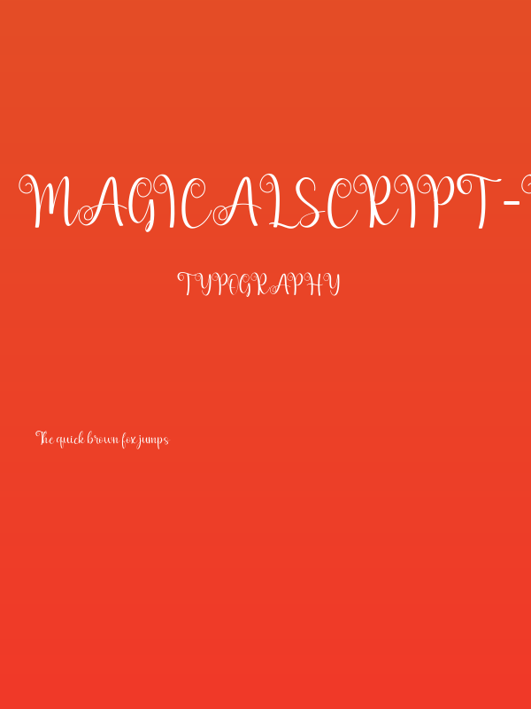 magicalscript-Regular Poster