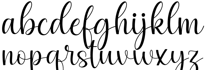 magicalscript-Regular Font LOWERCASE