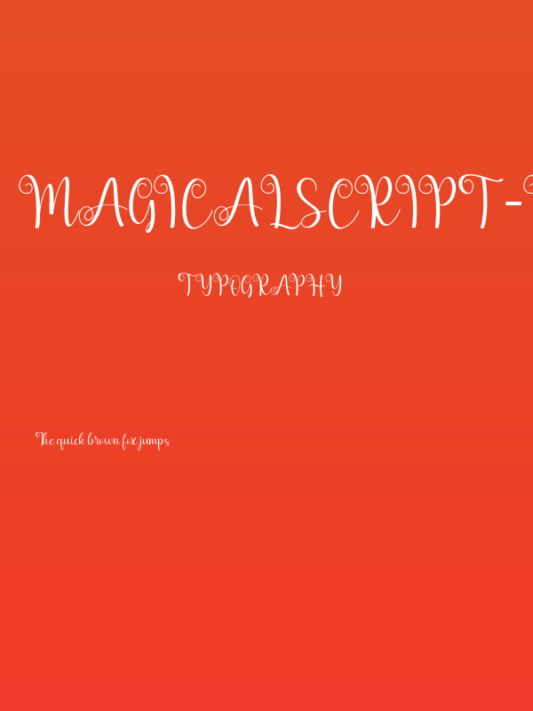 magicalscript-Regular Poster