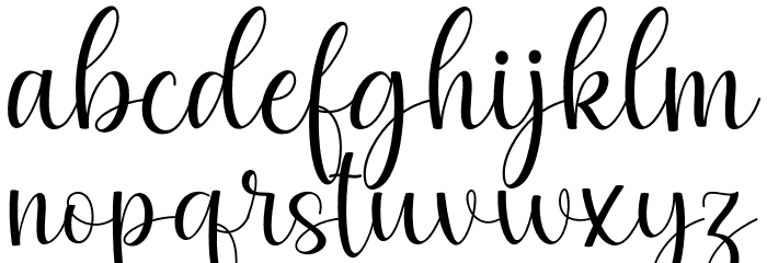magicalscript-Regular Font LOWERCASE