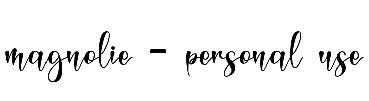 magnolie - personal use  नि: शुल्क फ़ॉन्ट्स डाउनलोड