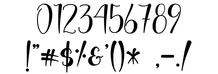 magnolie - personal use Font OTHER CHARS
